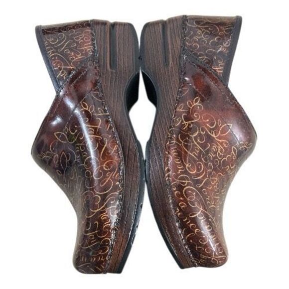 Dansko 20th Anniversary Limited Edition Brown Leather Clogs Size 38 (7.5-8) - Picture 6 of 13